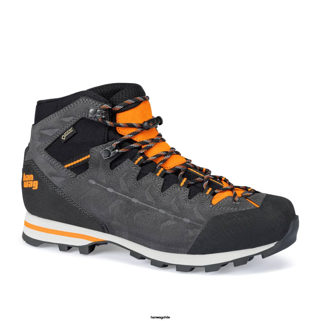 Hanwag makra luz gtx hombres asfalto/naranja 8FZN21 - Hanwag Shoes Outlet